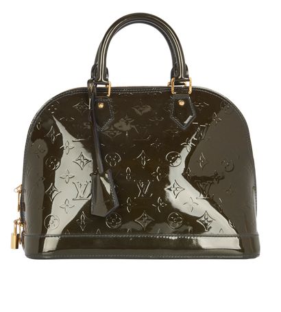 Vernis Alma PM Bag, &pound;750, Handbags, Blue, Patent Leather, Front view